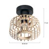 Steinhauer Bloeba plafonnier design cage ajourée moderne E27 pour intérieur Ø 20 cm