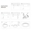 Steinhauer Plafonnier rond LED Golden Veil, forme plate, 2700 Kelvin blanc chaud
