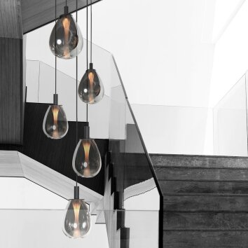 Steinhauer Glimsy plafonnier LED rond 5 spots orientables Ø 40 cm moderne
