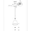 Steinhauer Sparkled Light suspension luminaire suspendu rond E27 longueur 60 cm
