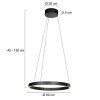Steinhauer Mykty suspension anneau LED moderne Ø 60 cm, longueur 60 cm, 2 flammes