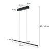 Steinhauer Bande LED suspension linéaire moderne à 3 flammes longueur 3 cm
