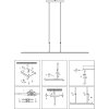 Steinhauer Zelena suspension LED linéaire de cuisine moderne 3 flammes réglable