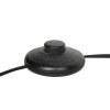 Steinhauer Lampadaire Bloeba à bras coudé orientable, abat-jour bleu, près du canapé