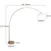 Steinhauer Sparkled Light lampadaire arc moderne 240 cm réglable avec interrupteur