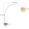 Steinhauer Sparkled Light lampadaire arc salon réglable avec interrupteur moderne