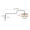 Steinhauer Bloeba lampadaire sur pied, bras orientable, design moderne élégant