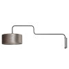 Steinhauer Applique murale Bloeba à bras coudé orientable, abat-jour argenté