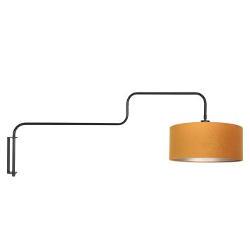 Steinhauer Applique murale moderne Bloeba avec bras courbé et abat-jour doré, réglable