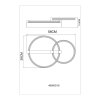 Globo Fletcher plafonnier LED design moderne anneaux doubles 24 W 3000 K 2550 lm
