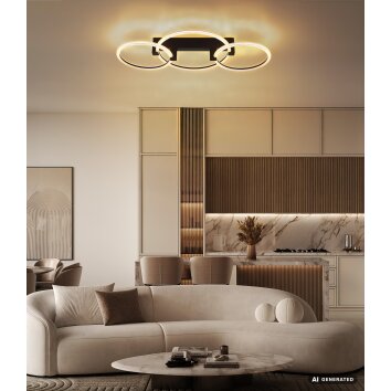 Globo Fletcher plafonnier LED à 3 anneaux moderne design 3000 K 4700 lm 40 W