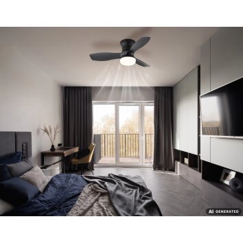 Globo Irwin ventilateur de plafond LED avec télécommande, éclairage 2700-6500 K