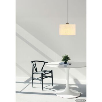 NOWA Thea suspension luminaire LED moderne abat-jour cylindrique 3000 K 1000 lm 8 W