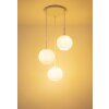Globo Andre suspension moderne à 3 globes ronds E27 pour table de repas