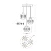 Globo Arlen suspension cage 3 lumières E27 H120 cm, design moderne et rétro