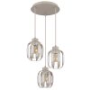 Globo Arlen suspension cage 3 lumières E27 H120 cm, design moderne et rétro