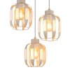 Globo Arlen suspension cage 3 lumières E27 H120 cm, design moderne et rétro