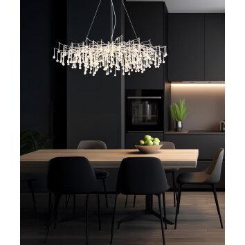 Globo Maxine lustre suspendu design 14 lumières G9 moderne pour salle à manger