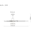 Globo Ferro ventilateur de plafond moderne à 3 pales 142 cm
