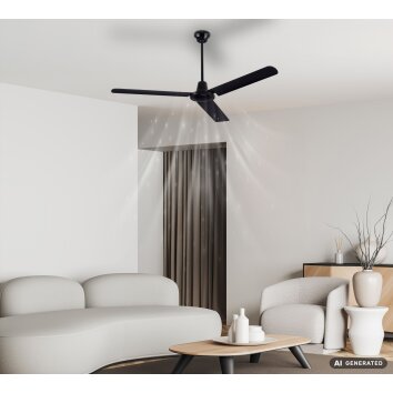 Globo Ferro ventilateur de plafond moderne à 3 pales 142 cm