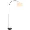 Globo Thea lampadaire de lecture sur pied salon arc moderne E27, interrupteur sur câble