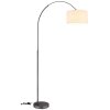 Globo Thea lampadaire de lecture sur pied salon arc moderne E27, interrupteur sur câble