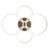 Globo Francine plafonnier LED à 4 anneaux design moderne rond avec télécommande