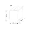 Globo Rojas applique murale LED carrée 6 W 3000 K 576 lm éclairage haut et bas