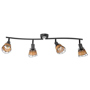 NOWA Esra plafonnier à 4 spots grillagés E14 70 cm 25 W pour salon, cuisine