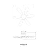 Globo Delores ventilateur de plafond LED avec éclairage, télécommande, 5 pales