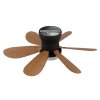 Globo Delores ventilateur de plafond LED avec éclairage, télécommande, 5 pales