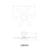 Globo Delores ventilateur de plafond LED avec éclairage, moderne, en forme de fleur