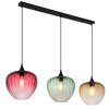 Globo Solveig suspension 3-flammes pour salle à manger, longueur 119 cm, moderne