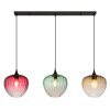 Globo Solveig suspension 3-flammes pour salle à manger, longueur 119 cm, moderne