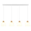 Globo Swanson suspension luminaire allongée 4 lumières E27 salle à manger design moderne