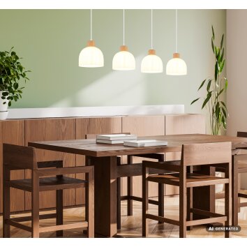 Globo Swanson suspension luminaire allongée 4 lumières E27 salle à manger design moderne