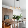 Globo Swanson suspension à 4 lumières pour table à manger, longueur 113 cm, E27