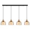 Globo Swanson suspension à 4 lumières pour table à manger, longueur 113 cm, E27