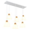 Globo Swanson suspension allongée à 6 flammes pour salle à manger et cuisine
