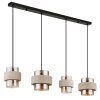 Globo Daren suspension moderne allongée à 4 feux E27 pour salle à manger, cuisine et salon