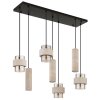 Globo Daren suspension moderne allongée à 4 lumières E27 64,5 cm pour salle à manger