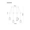 Globo Berti suspension linéaire industrielle à 4 lampes, luminaire pour espace repas