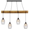 Globo Berti suspension linéaire industrielle à 4 lampes, luminaire pour espace repas