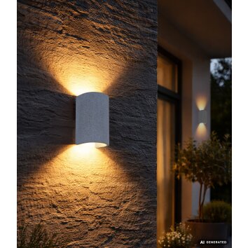 Globo Ferguson applique murale extérieure carrée moderne 2 flammes G9 pour garage
