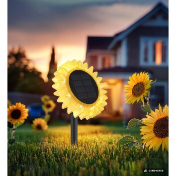 Globo ILIOS tournesol lampe solaire de jardin d'extérieur LED 3000 Kelvin 6 Watt