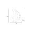 Globo DOGLI lampe solaire chien d’extérieur moderne LED bouledogue français