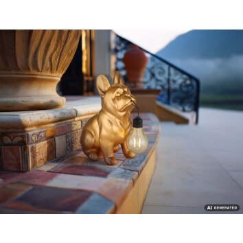 Globo DOGLI lampe solaire chien d’extérieur moderne LED bouledogue français