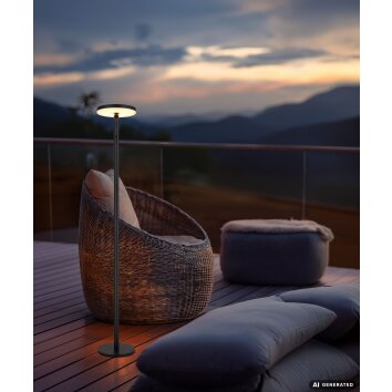 Globo DYNARO lampadaire d’extérieur solaire LED moderne 1000 lm 6 W 1800-3000 K