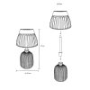 Globo VIONNA lampe solaire de table LED d'extérieur moderne avec interrupteur