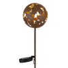 Globo AURALIE borne solaire LED à boule ajourée pour extérieur, jardin et allée